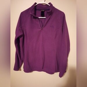 The North Face women's long sleeve lightweight fleece quarter zip pullover